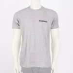 T-shirt szary z napisami OCHRONA