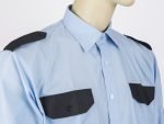 Koszula niebieska z czarnymi wstawkami, długi rękaw - obrazek 5