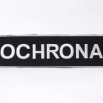 Duża naszywka "Ochrona" - Biały